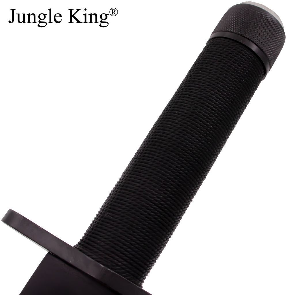 Jungle King Survival Fixed Blade Knife with Sheath (Black)