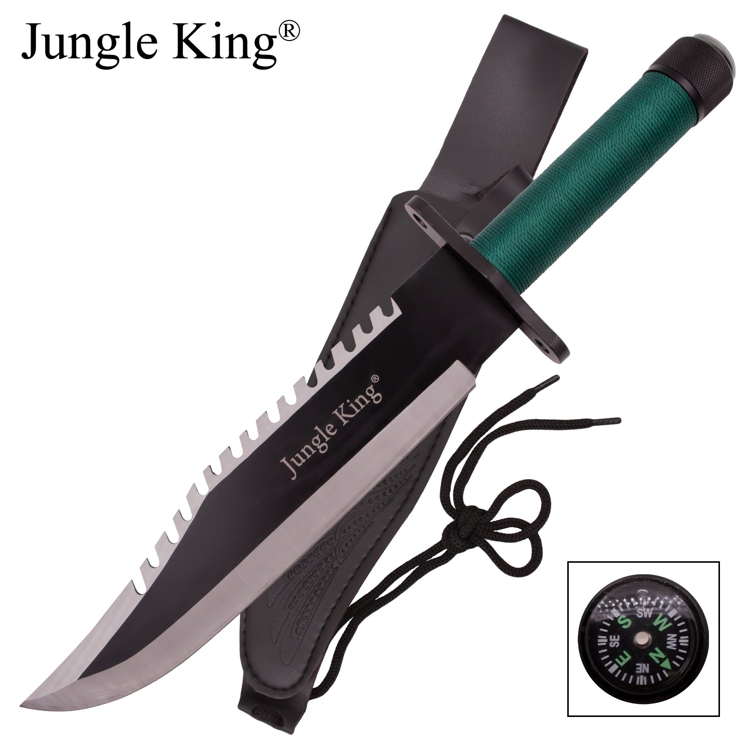 Jungle King Survival Fixed Blade Knife with Sheath (Green) – Panther ...