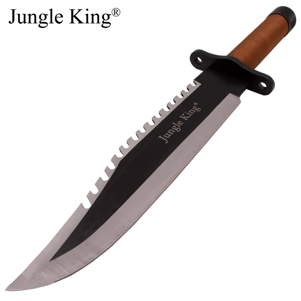 Jungle King Survival Fixed Blade Knife with Sheath (Tan)