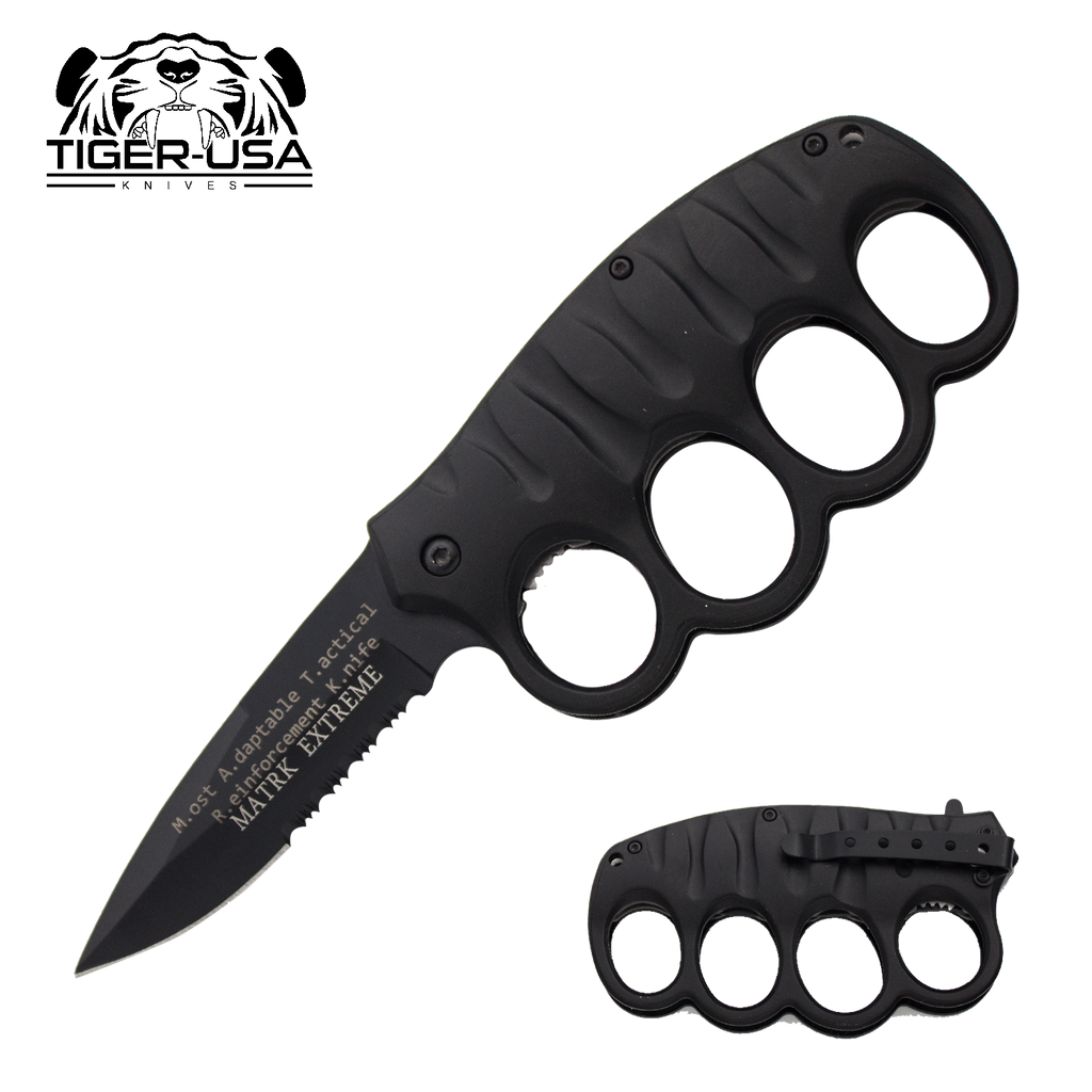 8 Inch Matryk Extreme Trigger Action Trench Knife - Most Adaptable Engraving, , Panther Trading Company- Panther Wholesale