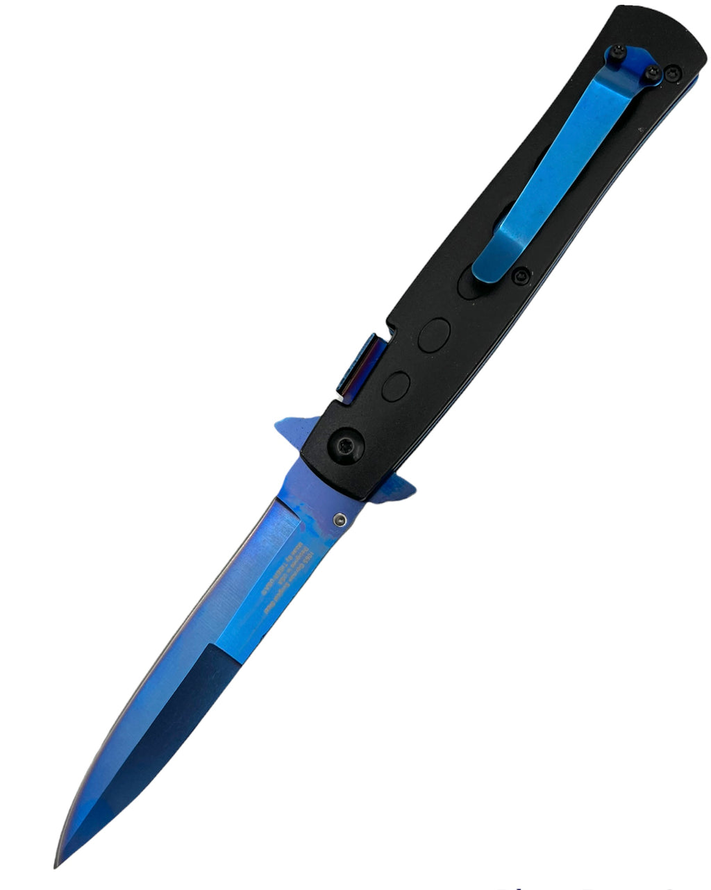Tiger-USA® folding BLACK and BLUE knife