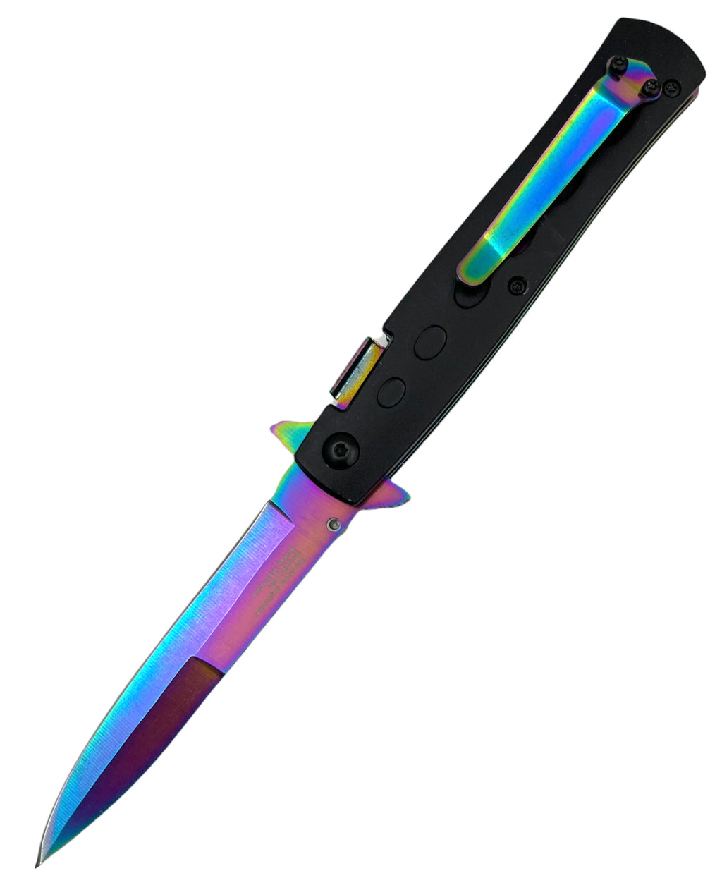 Tiger-USA® folding BLACK and RAINBOW  knife