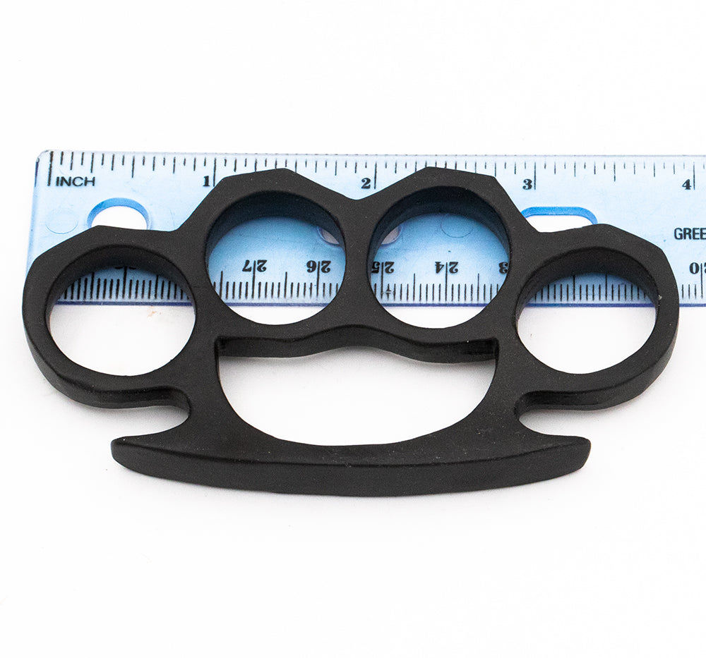 Solid Steel Knuckle Duster Brass Knuckle - Black