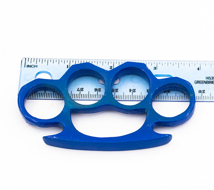 Solid Steel Knuckle Duster Brass Knuckle - Blue