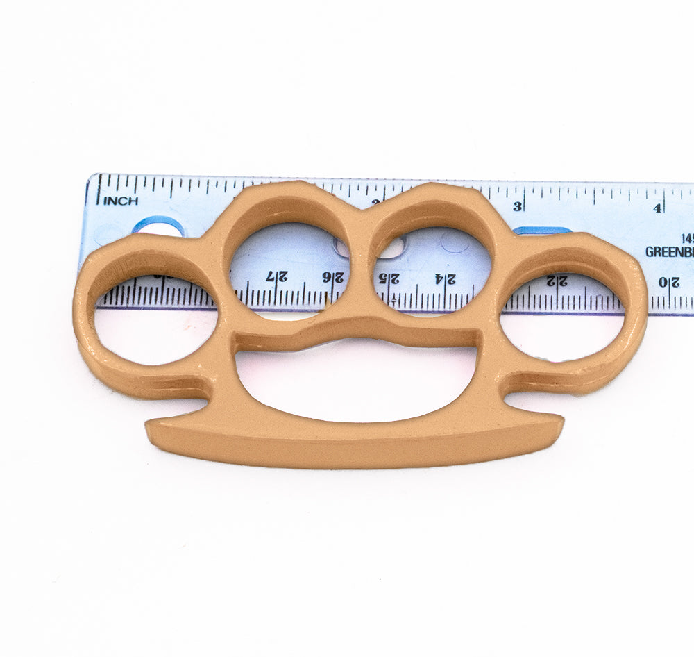 Solid Steel Knuckle Duster Brass Knuckle - Gold