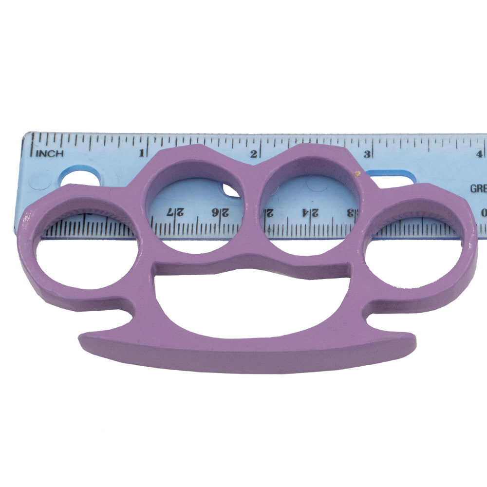 Solid Steel Knuckle Duster Brass Knuckle - Purple