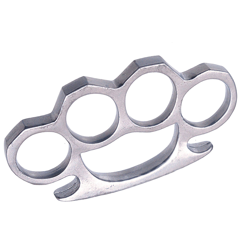 Solid Steel Knuckle Duster Brass Knuckle - Silver