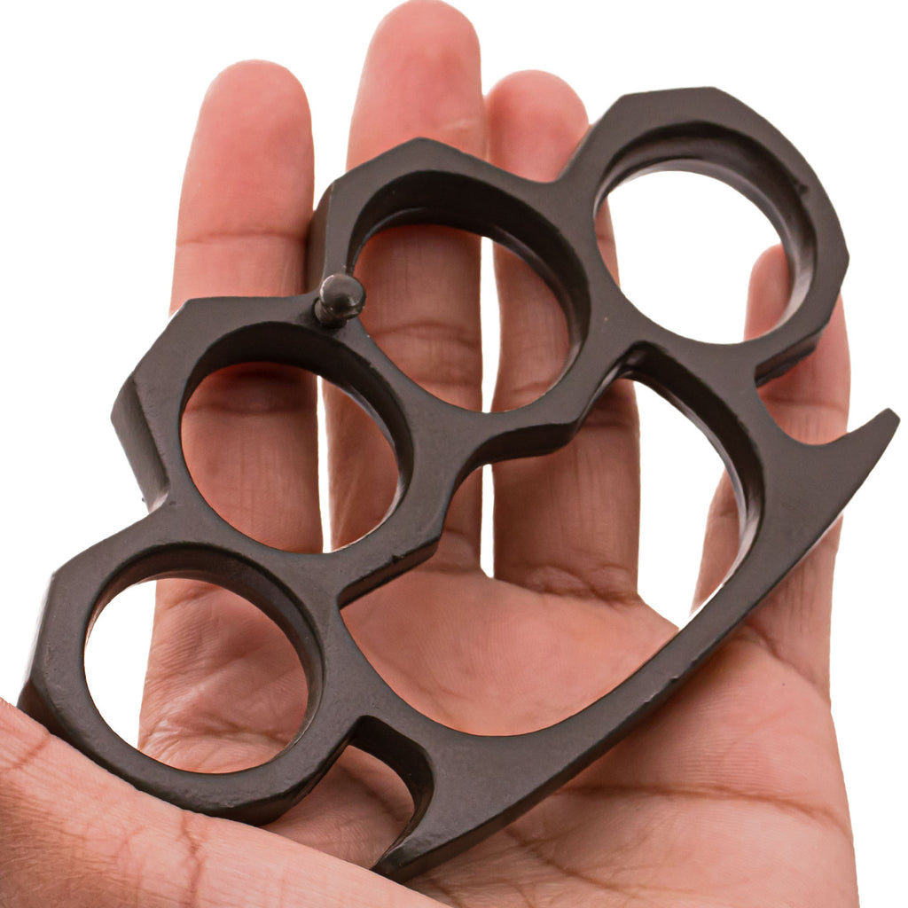 4 Inch Long Steel Knuckle Belt Buckle Olive