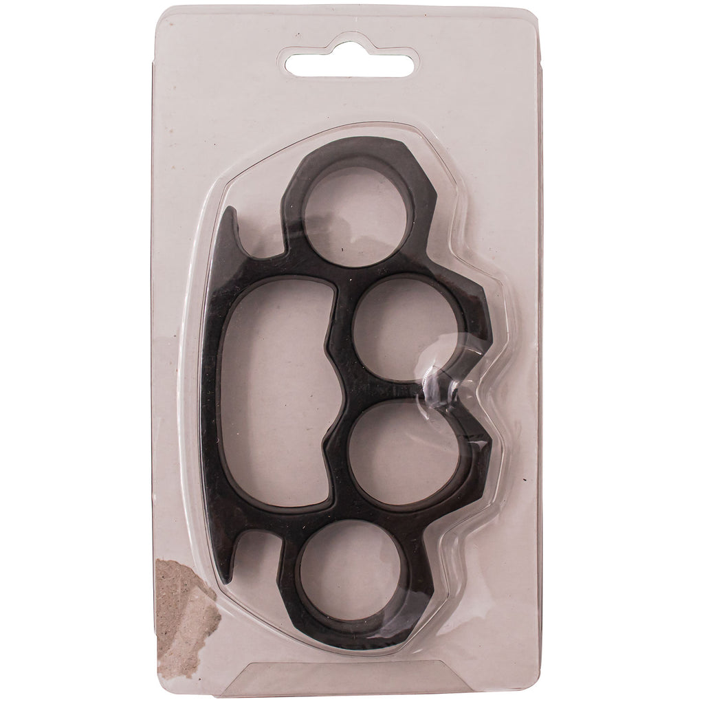 4.5 Inch Long Metal Knuckle Duster Black