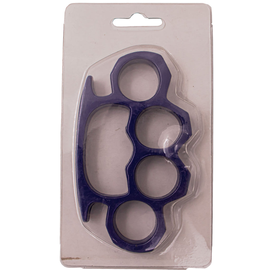 4.5 Inch Long Metal Knuckle Duster Royal Blue