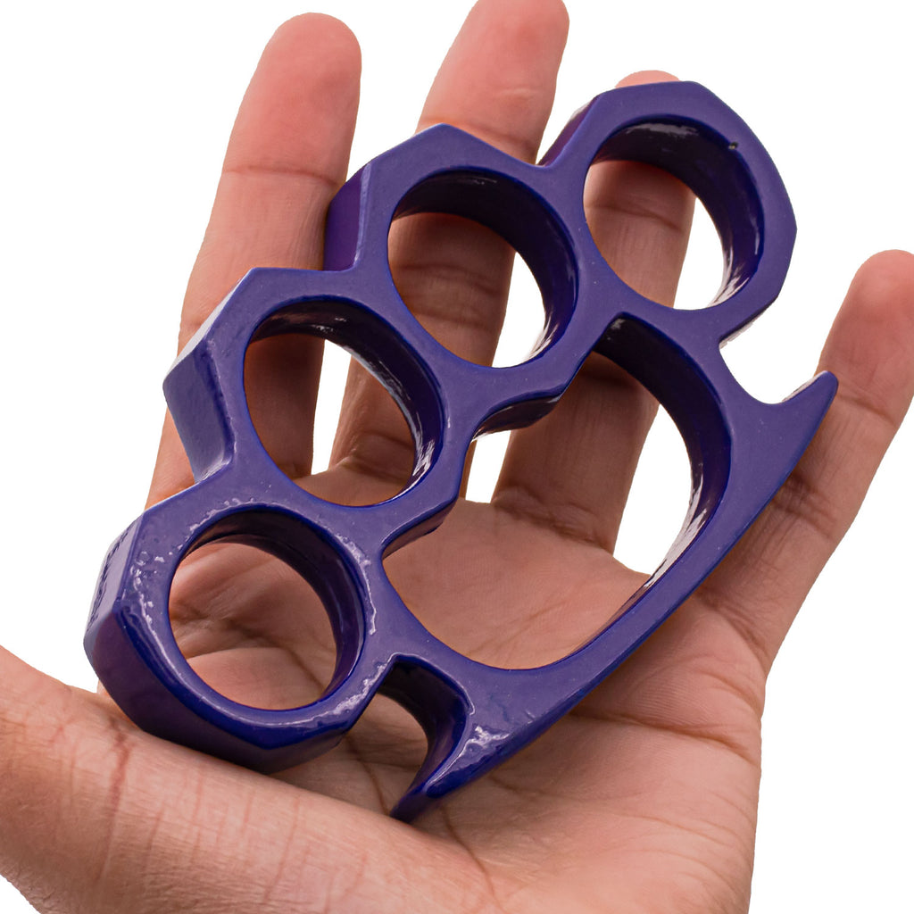 4.5 Inch Long Metal Knuckle Duster Royal Blue