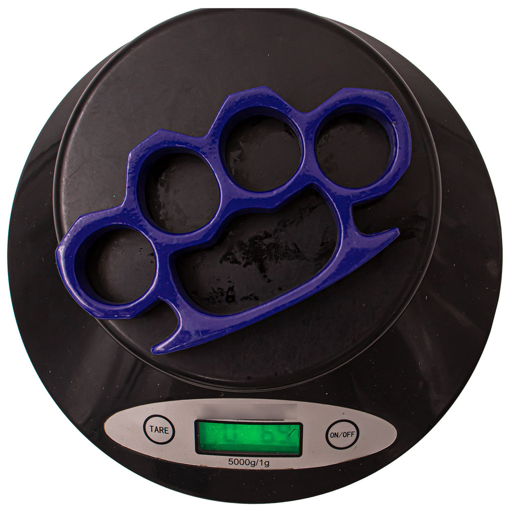 4.5 Inch Long Metal Knuckle Duster Royal Blue