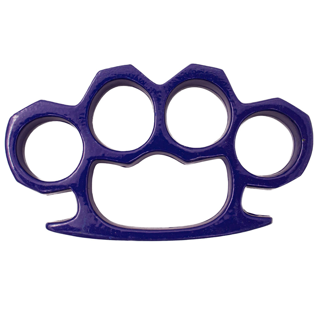 4.5 Inch Long Metal Knuckle Duster Royal Blue