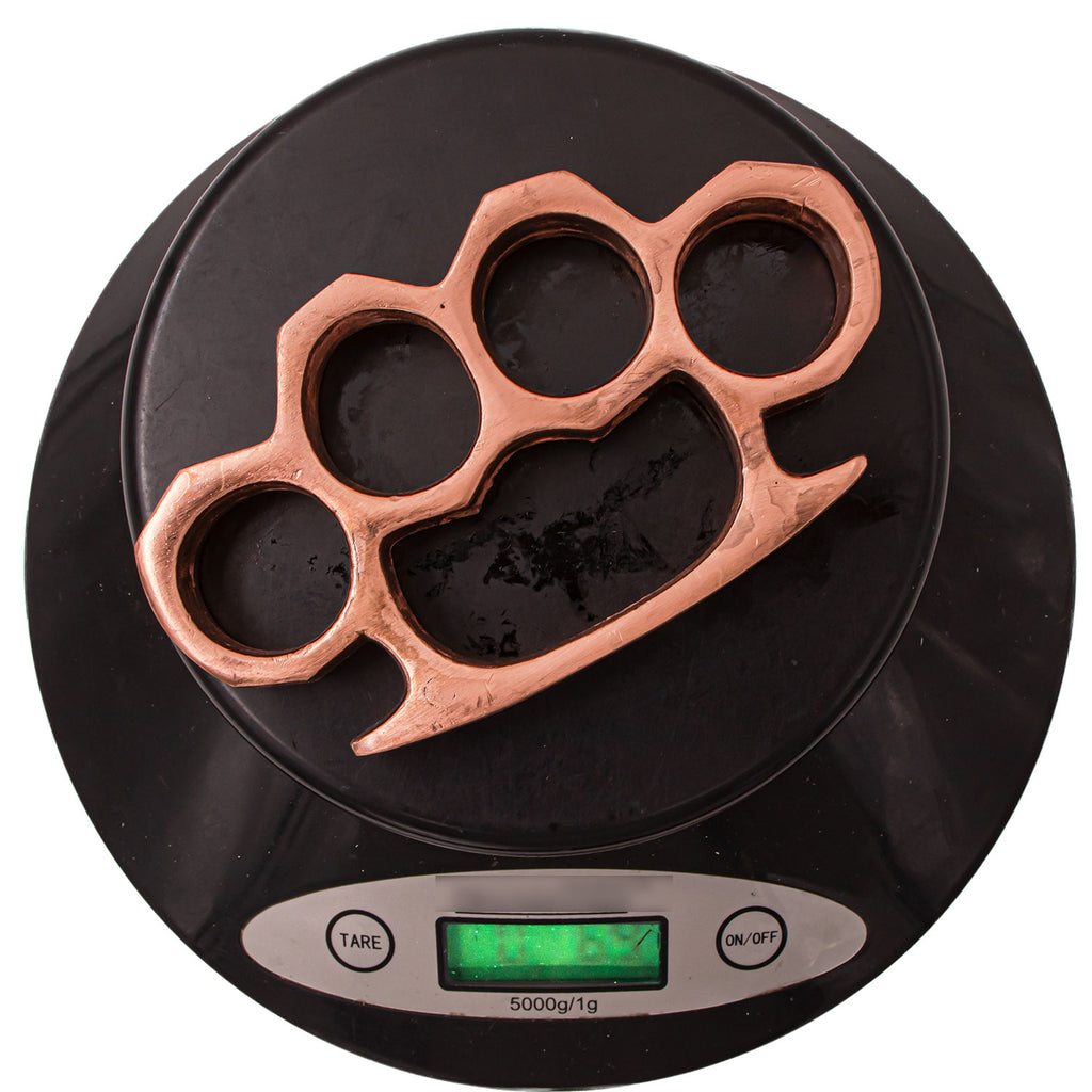 4.5 Inch Long Metal Knuckle Duster Copper