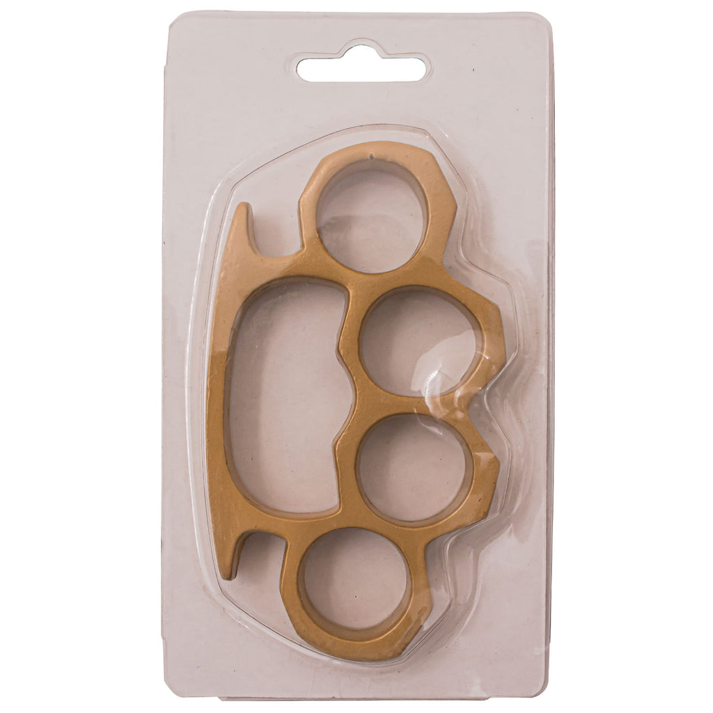 4.5 Inch Long Metal Knuckle Duster Gold