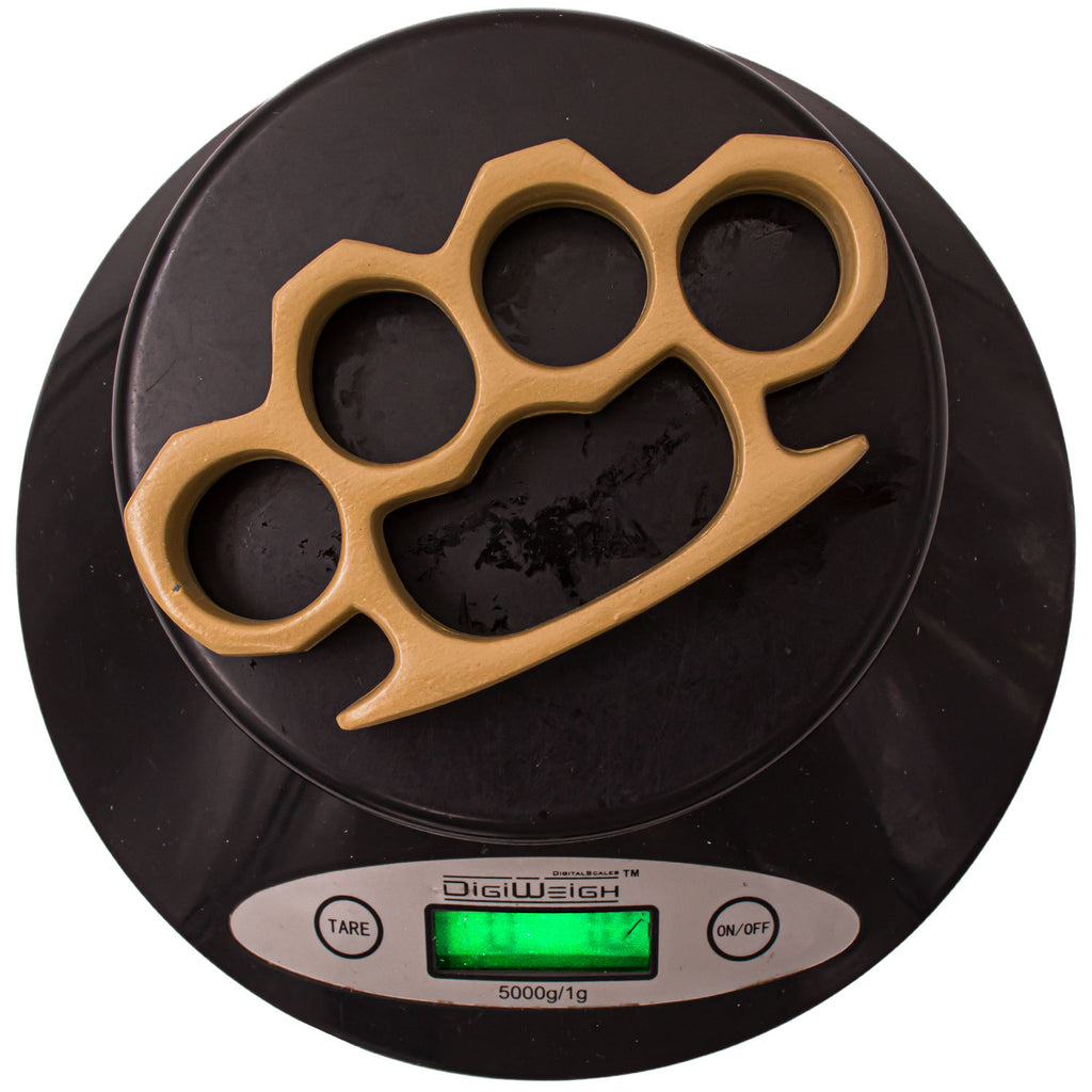 4.5 Inch Long Metal Knuckle Duster Gold