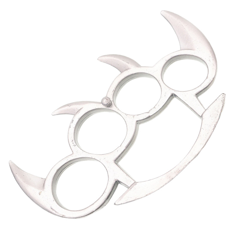 Claw Brass Knuckle Solid Steel - Silver