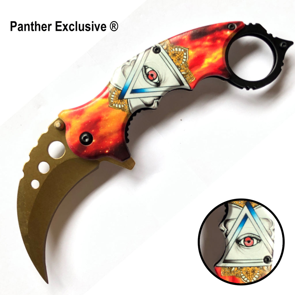 Tiger-USA Spring Assisted Folding Knife Illuminati