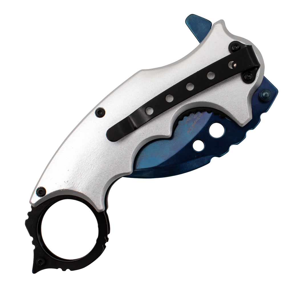 Tiger-USA Spring Assisted Folding Knife Skull Dragon