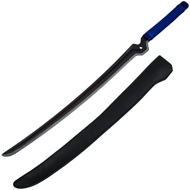Katana Blue Handle Flame Sword Samurai, , Panther Trading Company- Panther Wholesale