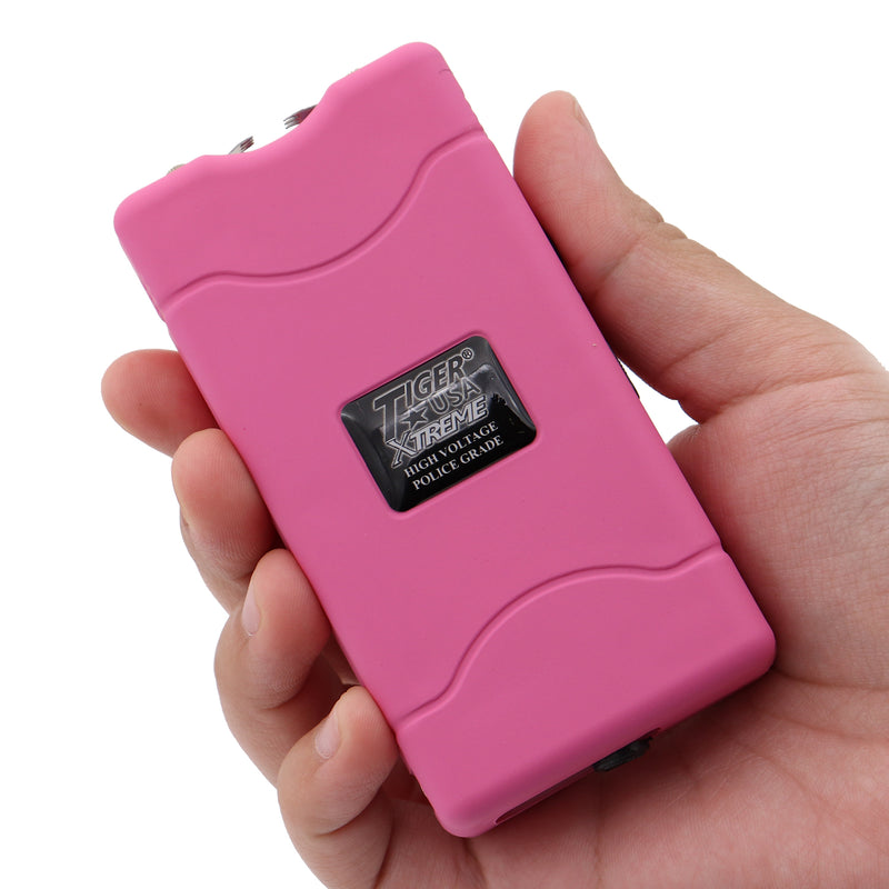 Tiger-USA Xtreme® 96 Mill Pink Rechargeable Stun Gun & Flash Light