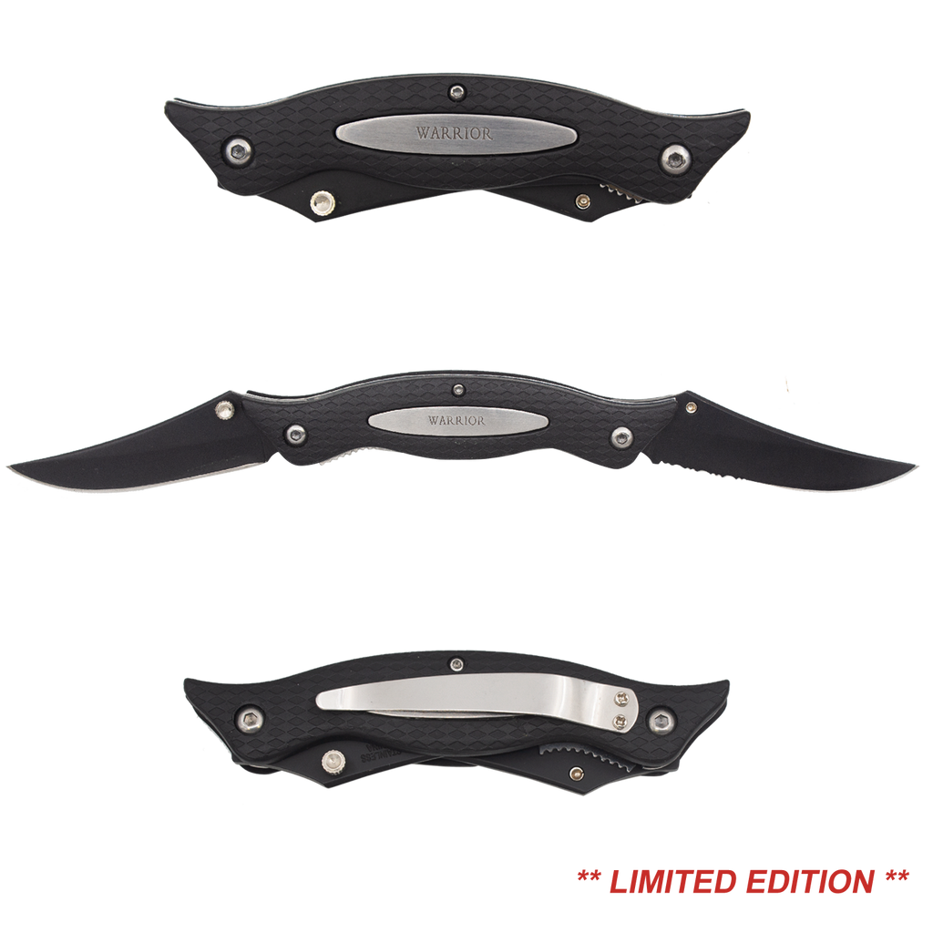 10 inch Warrior Super Knife- Jet Black Stainless Steel