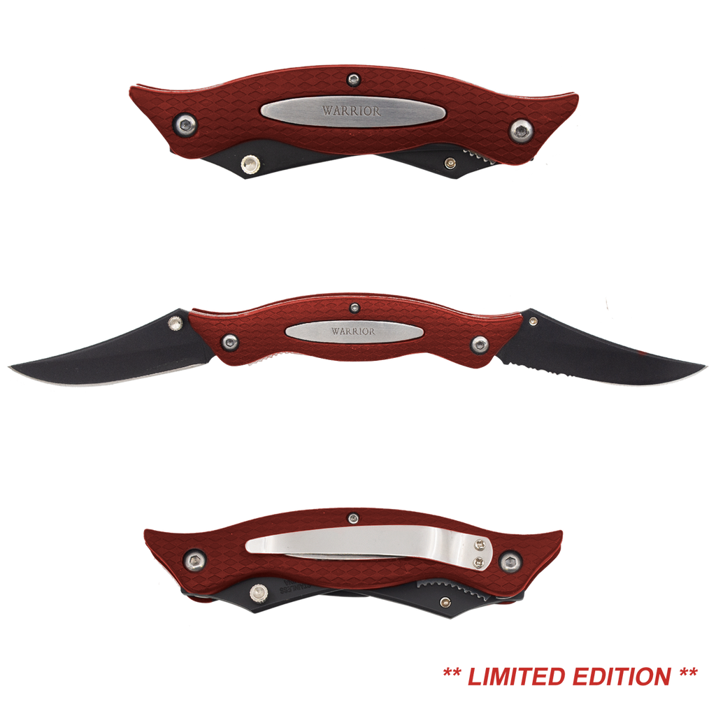 10 inch Warrior Super Knife Red Stainless Steel- Double Edge