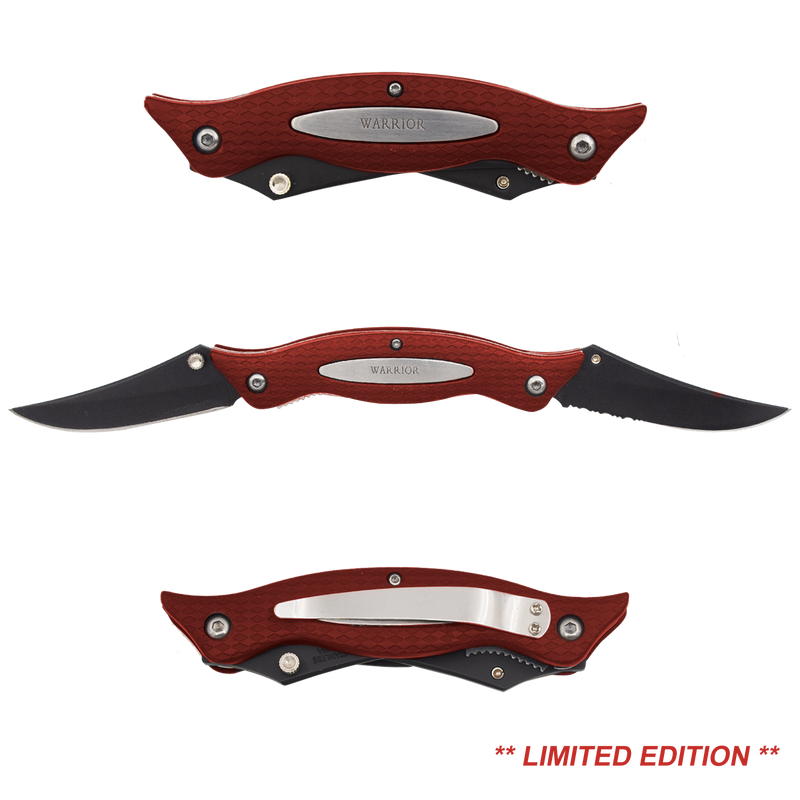 10 inch Warrior Super Knife Red Stainless Steel- Double Edge