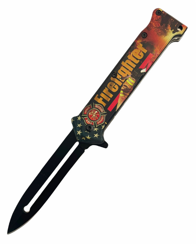 Tiger-USA Spring Assisted Knife FIREFIGHTER