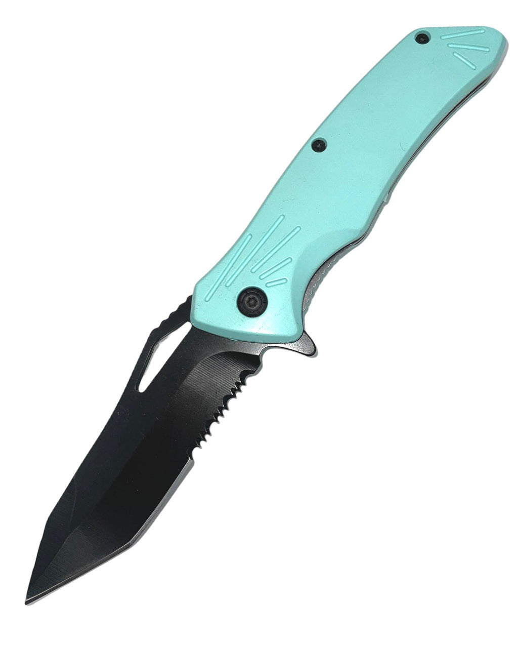 Tiger USA Spring Action KnifeTEAL  Tanto