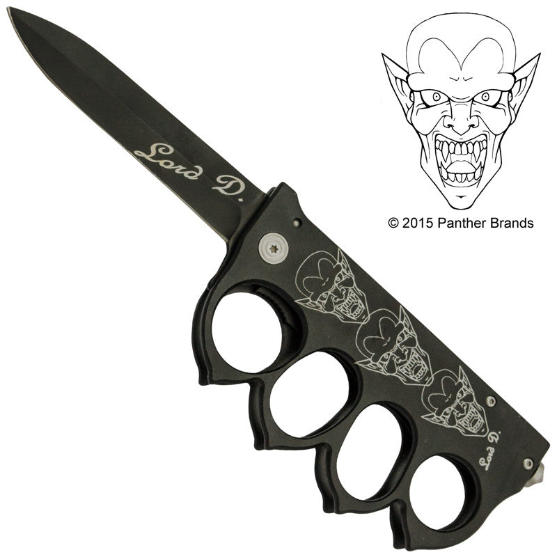 Lord D. Vampire Brass Buckle Trigger Action Folder, , Panther Trading Company- Panther Wholesale