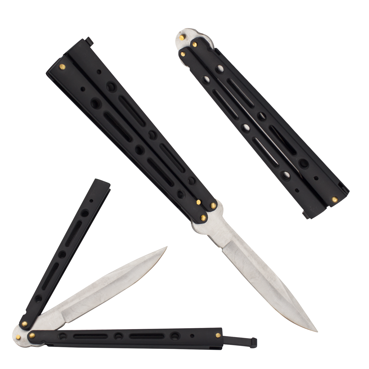 Heavy Duty Balisong Butterfly Knife Gold – Panther Wholesale