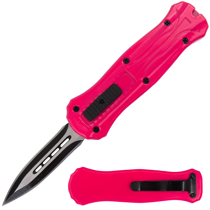 Miniature OTF Automatic Knife - Hot Pink