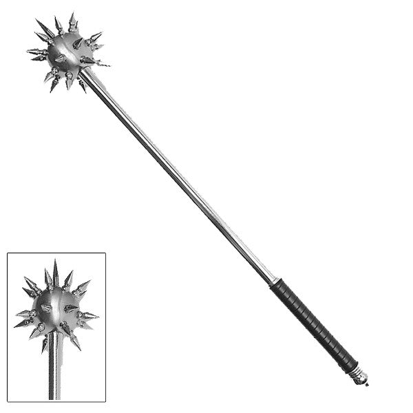 35 Inch Medieval Battle Mace Ball w/ Spikes - Silver, , Panther Trading Company- Panther Wholesale