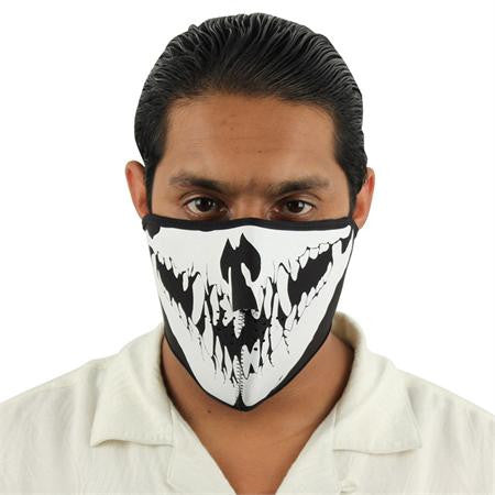 Skullduggery Neoprene Half Mask, , Panther Trading Company- Panther Wholesale