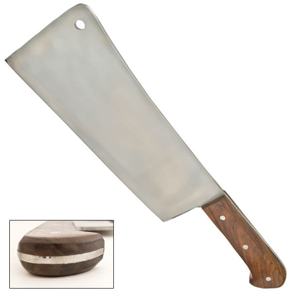 Wooden Handle Meat Cleaver 15.5 Inch with Full Tang Blade, , Panther Trading Company- Panther Wholesale