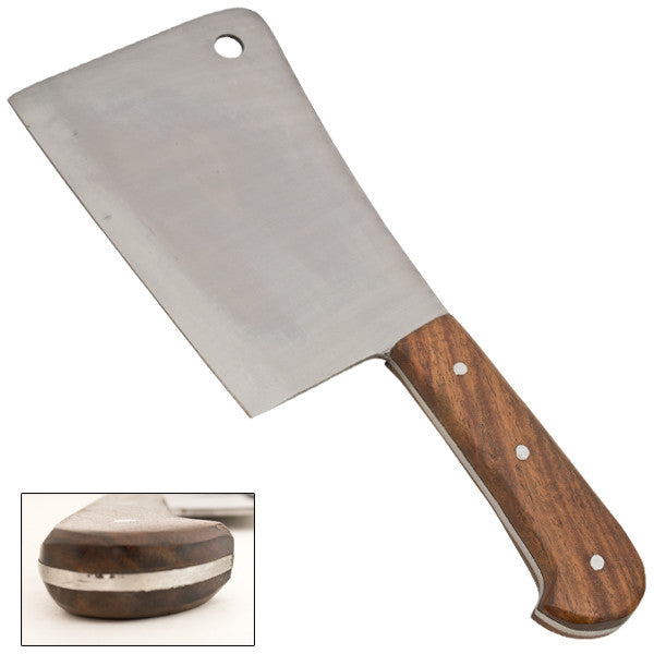 Wooden Handle 11 Inch Meat Cleaver with Full Tang Blade, , Panther Trading Company- Panther Wholesale