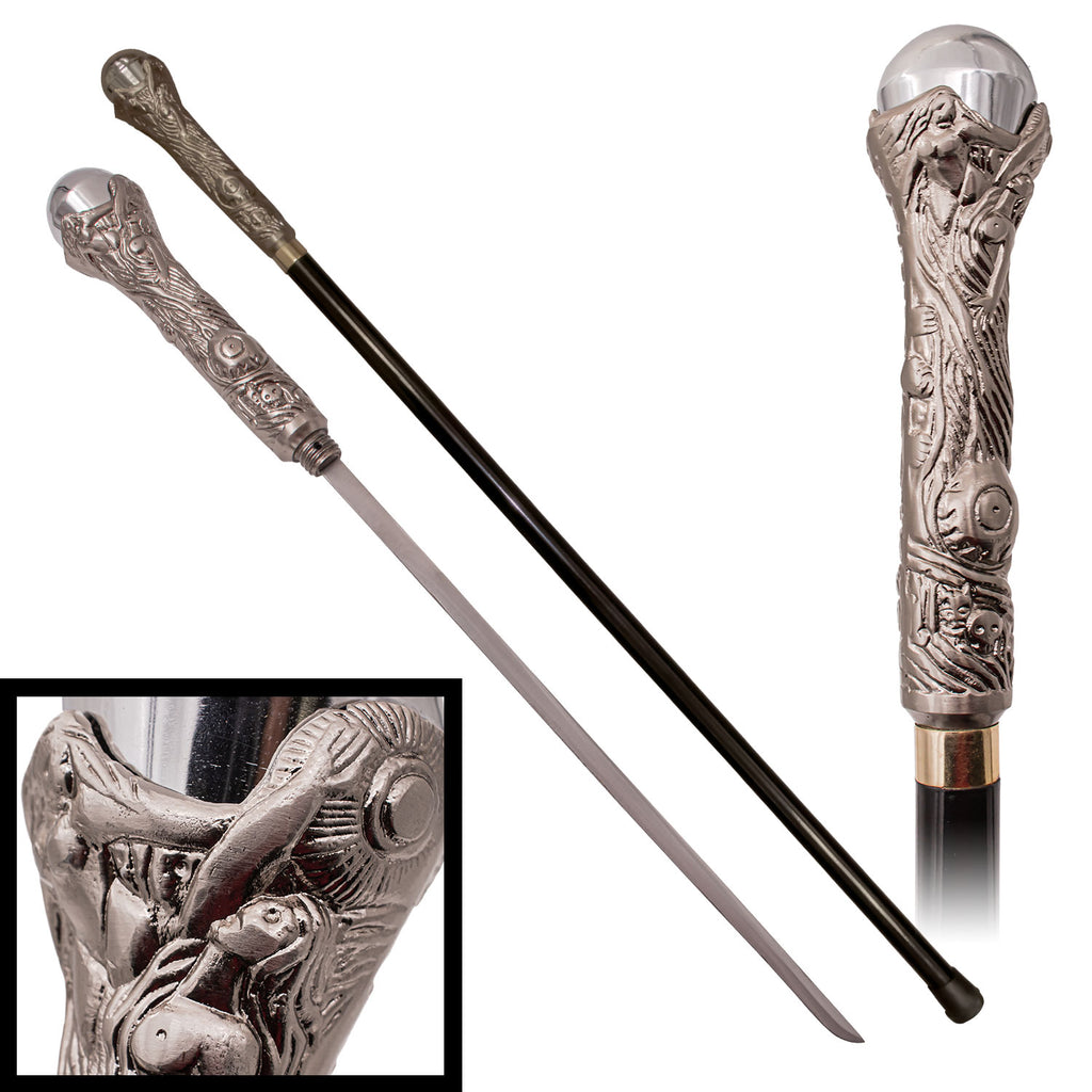 DOZEN 12 PC Lightbearer Harem Vintage Antique Walking Cane Stick Hidden Sword (LONG)