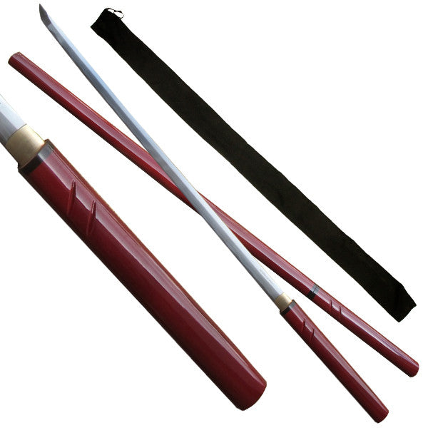 Maroon Full Tang Katana Sword with Scabbard, , Panther Trading Company- Panther Wholesale