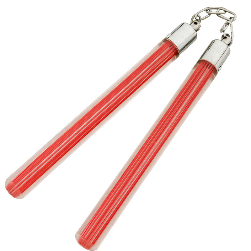 Martial Arts Nunchucks (Acrylic)-Red, , Panther Trading Company- Panther Wholesale