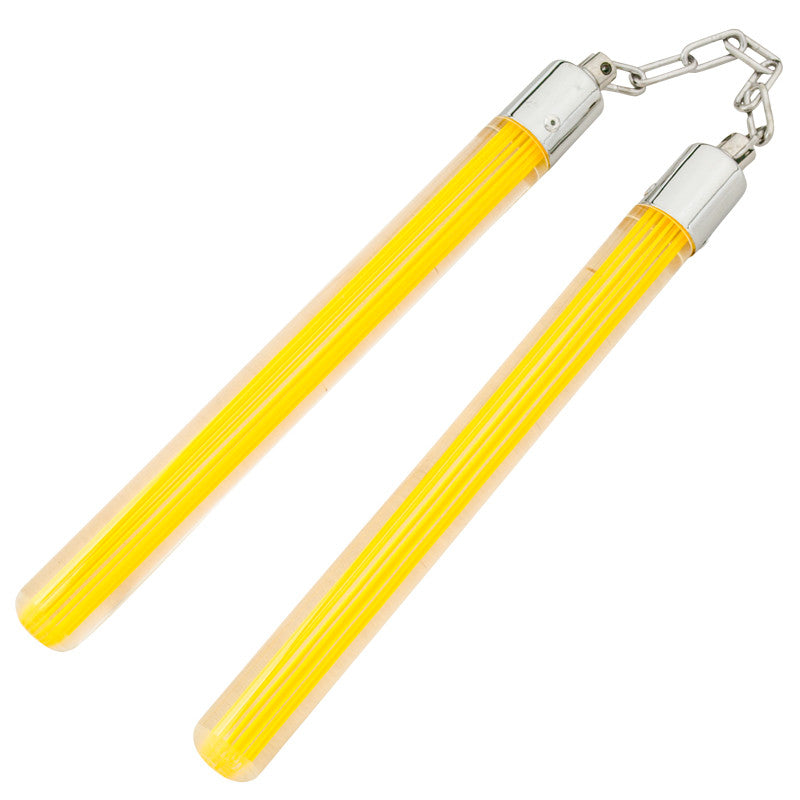 Martial Arts Nunchucks (Acrylic)-Yellow, , Panther Trading Company- Panther Wholesale