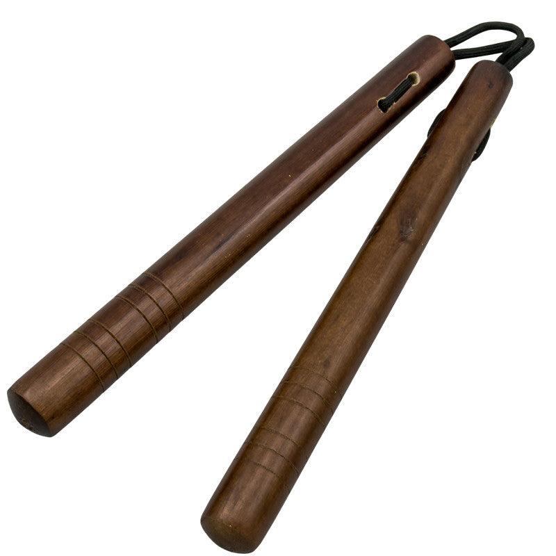 Martial Arts Nunchucks (Brown Wooden W/ Rope), , Panther Trading Company- Panther Wholesale