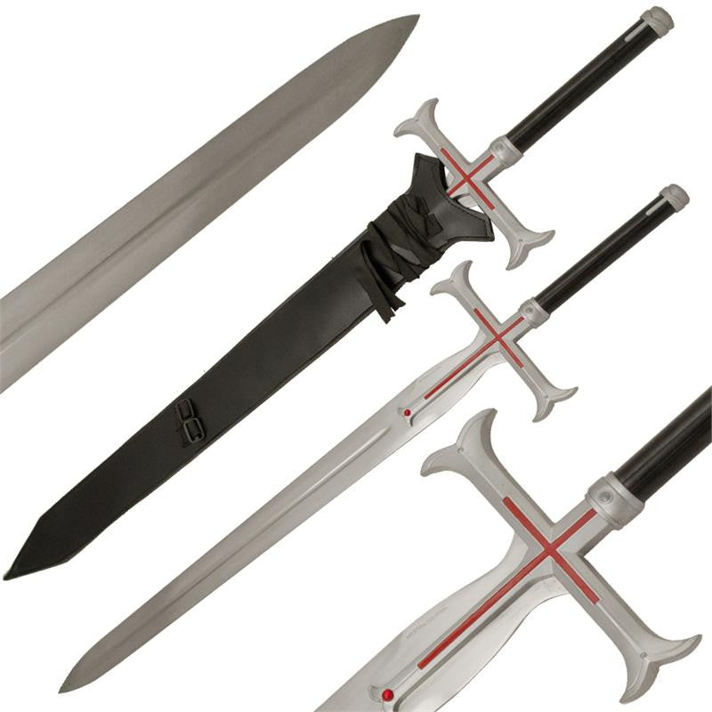 Regal Red Fantasy Medieval Sword with Sheath Included, , Panther Trading Company- Panther Wholesale