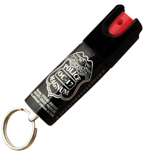 Mini 1/2 Ounce Police Strength OC-17 Pepper Spray Keychain, , Panther Trading Company- Panther Wholesale