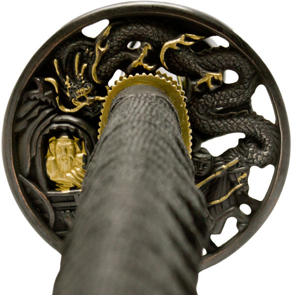 Handmade Dragon Buddha Samurai Katana Sword Set with Case, , Panther Trading Company- Panther Wholesale