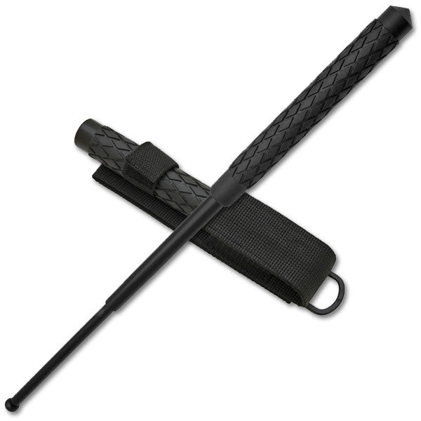 21 Inch Baton Solid Steel Police Stick With Window Breaker, , Panther Trading Company- Panther Wholesale