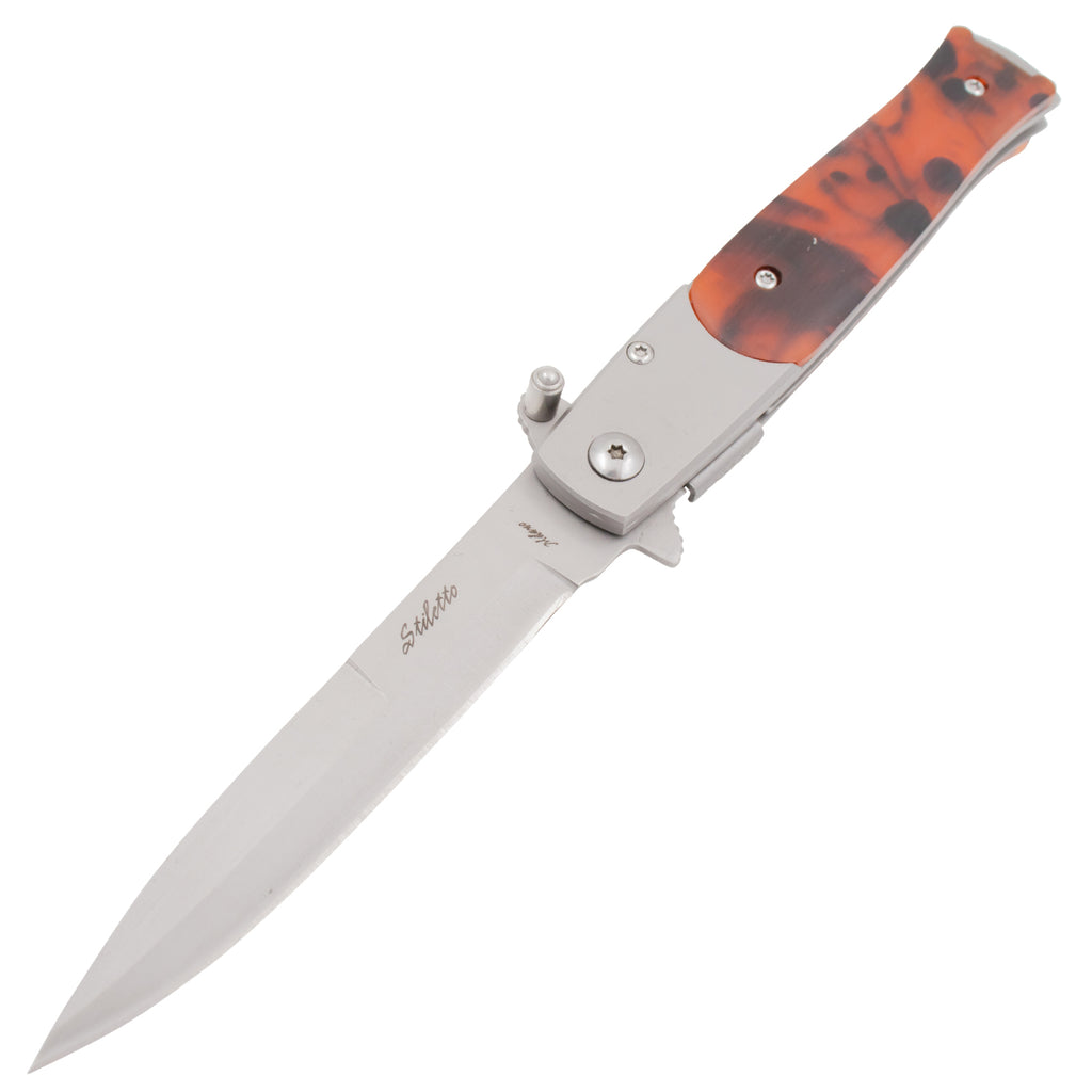 Tiger-USA Spring Assisted Knife Brown Pearl