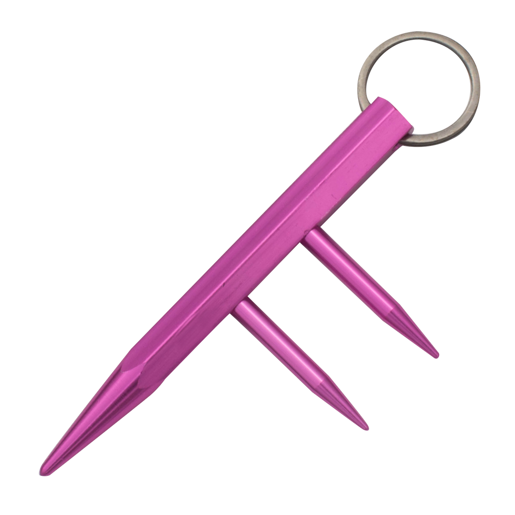 Fancy Defense Dealer Two Prong Kubotan - Pink, , Panther Trading Company- Panther Wholesale