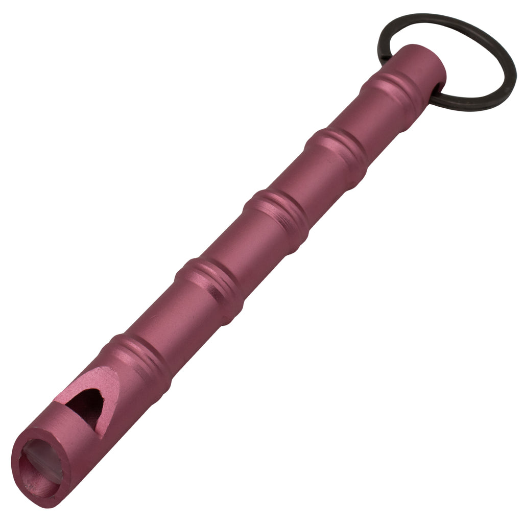 Self Defense Pink Aluminum Keychain Emergency Whistle Kubotan
