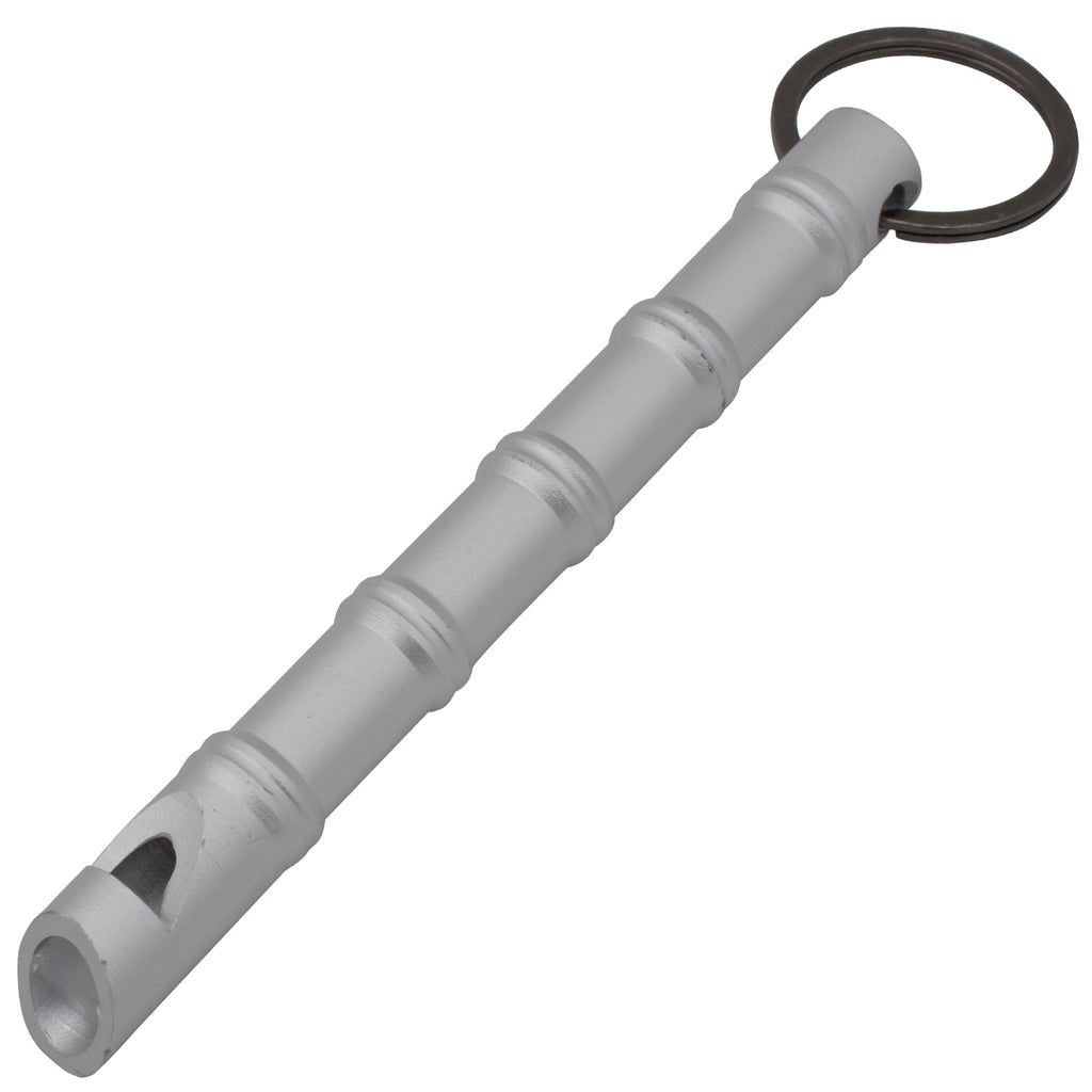 Self Defense Silver Aluminum Keychain Emergency Whistle Kubotan